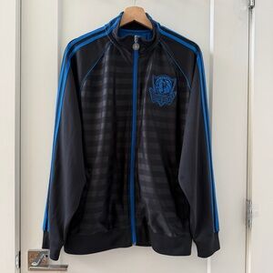 adidas Dallas Mavericks Groove Track Blue Black Jacket